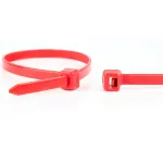 WKK raudoni nailono kabelių rai&scaron;čiai 300 x 3,6 mm, 100 vnt. 110194271