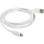 USB 2.0 adapterio laidas, USB-A ki&scaron;tukas > Lightning ki&scaron;tukas (baltas, 2,0 metro)