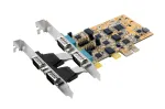 EXSYS EX-45034IS 4 prievadų RS-232 PCI Express serijinė plok&scaron;tė su 2,5 kV optine izoliacija