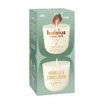 BOLSIUS Clean Light pakaitinės žvakės, 2 vnt., vanilės ir tonka pupelių kvapo