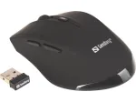 Sandberg Wireless Mouse Pro, de&scaron;inei rankai, optinis, RF belaidis, 1600 DPI, juoda