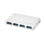 LogiLink UA0421 USB 3.0 &scaron;akotuvas, 4 jungtys, su maitinimo blokeliu