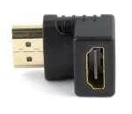 HDMI adapteris GEMBIRD A-HDMI90-FML, HDMI į HDMI, 90&deg; kampinis, juodas