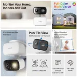 TP-LINK Tapo C206 stebėjimo kamera &ndash; vidaus/lauko 1080p HD, pasukama, naktinis matymas, dvipusis garsas