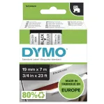 DYMO Autenti&scaron;kos D1 etiketės | Juodas spaudinys ant skaidrios juostos | 19 mm x 7 m | Lipnios etiketės LabelManager etikečių spausdintuvams | Pagaminta Europoje