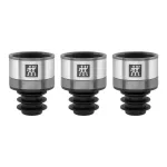 Vyno i&scaron;saugojimo siurblys ZWILLING FRESH & SAVE &ndash; siurblio galvutė vakuuminiams kam&scaron;čiams, pilka, &Oslash; 3 cm, auk&scaron;tis 40 mm, komplekte 3 vnt.