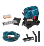 Bosch GAS 35 M AFC Professional &scaron;lapio ir sauso valymo dulkių siurblys, juodas/mėlynas, 35 l, 1380 W