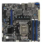 ASUS P12R-M pagrindinė plok&scaron;tė serveriui, micro ATX, LGA 1200, Intel C252