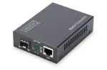 DIGITUS Media keitiklis, SFP 10/100/1000Base-T į SFP atvirą lizdą, su maitinimo &scaron;altiniu, be SFP modulio