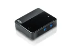 ATEN US234 2 prievadų USB 3.2 Gen1 periferinių įrenginių daliklis, 5 Gbit/s, Micro-USB Type-B, juodas, plastikas