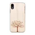 Kietas dėklas iPhone XR i&scaron; obels medienos, juodos apdailos, Man & Wood