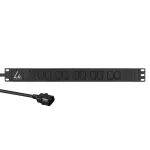 Lanview LVR-2MC14-SPD-C13X10 19 colių stovo maitinimo juosta, 10x C13 lizdai