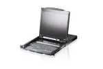 ATEN CL6708MW KVM konsolė spintai, 8 DVI prievadai, 17,3 colio (43,9 cm), 1920 x 1080 Full HD, USB, 1U, prancūzi&scaron;ka klaviatūra, juoda