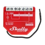 I&scaron;manusis jungiklis Shelly Qubino Wave 1PM plastikinis 16A 110&ndash;240 V, Z-Wave, 868,4 MHz, raudonas, 42&times;37&times;16 mm