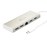 j5create JCD381-N USB Type-C&trade; dviejų HDMI Mini Dock &ndash; Ethernet / USB 3.1 HUB / PD2.0