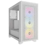 CORSAIR 3000D RGB Airflow vidutinis bok&scaron;tinis kompiuterio korpusas &ndash; baltas