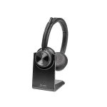 HP Poly Savi 7320 UC 8L553AA DECT laisvų rankų įranga, stereo, ant ausų, bevielė, Microsoft Teams sertifikuota, juoda