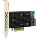 Tinklo adapterio plok&scaron;tė Broadcom HBA 9500-8i PCIe NVMe į SAS, 1 vidinis mini-SAS prievadas, pilno/žemo profilio, pilka/juoda
