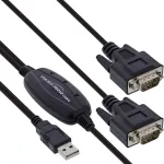 InLine USB 2.0 į 2x Serial adapterio kabelis USB A &ndash; 2x 9-pin Sub-D vyri&scaron;kas 1,5 m