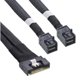 InLine Slim SAS laidas, SFF-8654 8i &rarr; 2x SFF-8643, 0,75 m