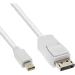 InLine Mini DisplayPort į DisplayPort laidas baltas 1m
