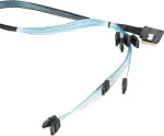 Supermicro - Vidinis SAS kabelis - 1x8 Slim SAS (SFF-8654) (M) kairysis kampinis į SATA (M) 70 cm