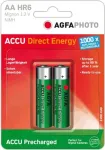 AgfaPhoto Instant Energy AA HR06 akumuliatoriai su įkrovimo galimybe, 2100 mAh, 2 vnt.