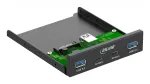 InLine 33456C priekinis skydelis 8,89 cm (3,5 colio) I/O prievadų skydelis juodas