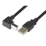 Techly USB 2.0 kabelis A ki&scaron;tukas / B ki&scaron;tukas kampinis 0,5 m ICOC U-AB-005-ANG