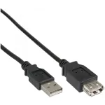 USB 2.0 ilginimo laidas, A tipo ki&scaron;tukas / lizdas, InLine 34605B, juodas, 5 m