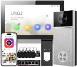 Vaizdo domofono sistema Hikvision DS-KIS613-S 7 colių (17,8 cm) ekranas, 2688&times;1520 vaizdas, H.264/H.265/M-JPEG, IP65, IR naktinis matymas