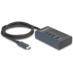 DeLOCK 64189 USB Hub Type-C 10000 Mbit/s Mėlynas Metalinis