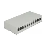 Patch panel DeLOCK Keystone 12 prievadų pilkas