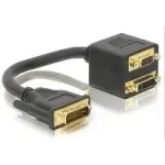 DVI adapteris DeLOCK 65052 DVI29 ki&scaron;tukas į DVI29 + VGA lizdą 0,2 m