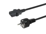 Equip 112111 maitinimo kabelis i&scaron; CEE 7/7 į IEC C13, ki&scaron;tukas/lizdas, PVC, 3 m, juodos spalvos