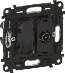 Legrand 753055 TV RJ45 Cat6 UTP sieninis lizdas &ndash; vieno prievado tinklo lizdas, neekranuotas Cat6