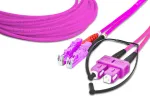 Lightwin auk&scaron;tos kokybės dvipusis LWL &scaron;uoliukas - MM OM4 - LSH - SC (LDP-50 LSH-SC 10.0 OM4)