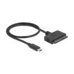 DeLOCK 63803 USB Type-C į 22 kontaktų SATA 6 Gb/s keitiklis, 2,5 colio, USB 3.2 Gen 2, 0,5 m, juodas