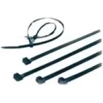 Kabelio rai&scaron;tis, atsparus oro sąlygoms, nailoninis, juodas - Ilgis 100 mm Plotis 2,5 mm
