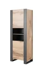 WOOD Knygų spinta 65x40x170,5 votano ąžuolas + antracitas