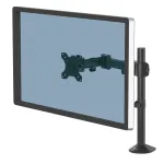 Fellowes Reflex monitorio laikiklis - monitoriaus stovas 8 kg 32 colių ekranams - reguliuojamas monitoriaus laikiklis ant stalo - pakreipimas 45&deg; pasukimas 180&deg; sukimas 360&deg;, VESA 75x75/100x100 - juodas
