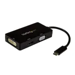 StarTech.com USB-C kelių prievadų vaizdo adapteris - 3-in-1 - 4K 30Hz - juodas