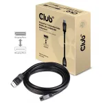 Club 3D CAC-1023 DisplayPort 1.4 pailginimo kabelis M/F, 8K, 3 m (9,84 ft), juodas
