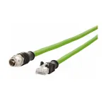 METZ CONNECT 142M2X15050 Cat6a M12&ndash;RJ45 jungiamasis kabelis, 5 m, žalias
