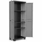 KETER STILO Įrankių Spinta su Lentynomis 68 x 39 x 173 cm Pilka/Juoda
