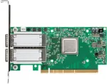 Mellanox NVIDIA ConnectX-5 EN MCX516A-CDAT tinklo adapteris &ndash; 100GbE dviejų prievadų QSFP28 PCIe 4.0 x16 viso auk&scaron;čio laikiklis juodas