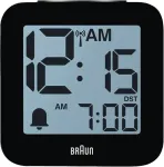 Braun BC 25 BP-DCF radijo valdomas signalinis laikrodis su balsu, juodas (60077)