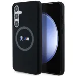 BMW M Collection Silicone Hard Case su žiediniu laikikliu ir MagSafe Samsung Galaxy S24+ (SM-S926) - Juoda