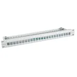 EFB Elektronik 19 colių 24 prievadų 1U tu&scaron;čias skydelis Keystone moduliams, RAL7035 (&scaron;viesiai pilka)