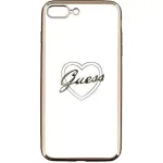 Guess Apple iPhone 7 Plus / 8 Plus Apple Heart TPU Dėklas Auksinis